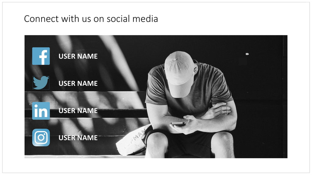 Social media icons in PowerPoint