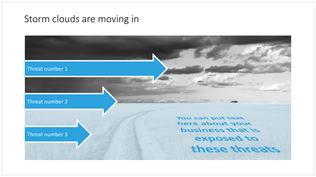 Storm clouds in PowerPoint