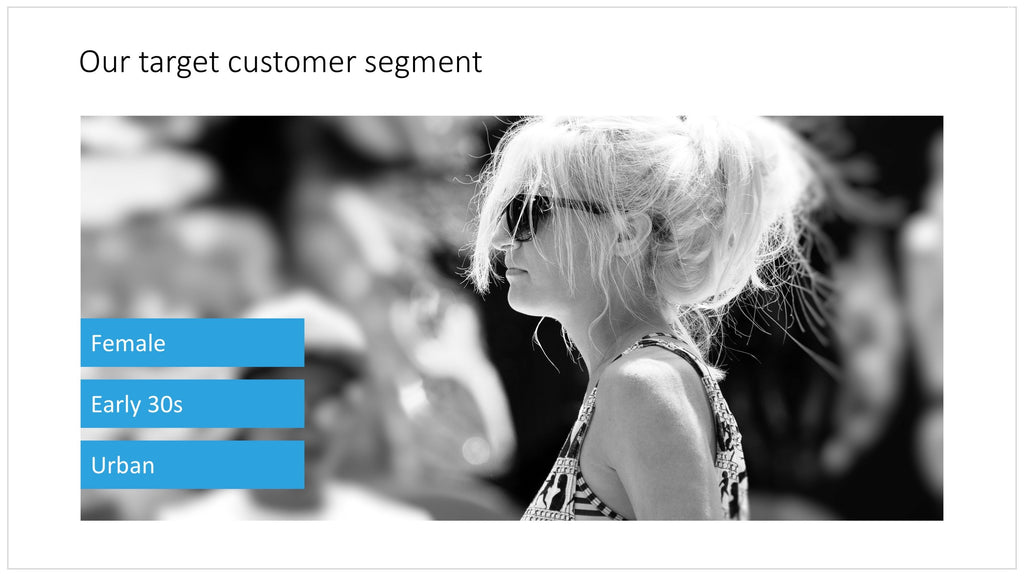 PowerPoint slide with a young woman