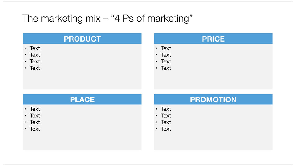 Marketing mix in Apple Keynote