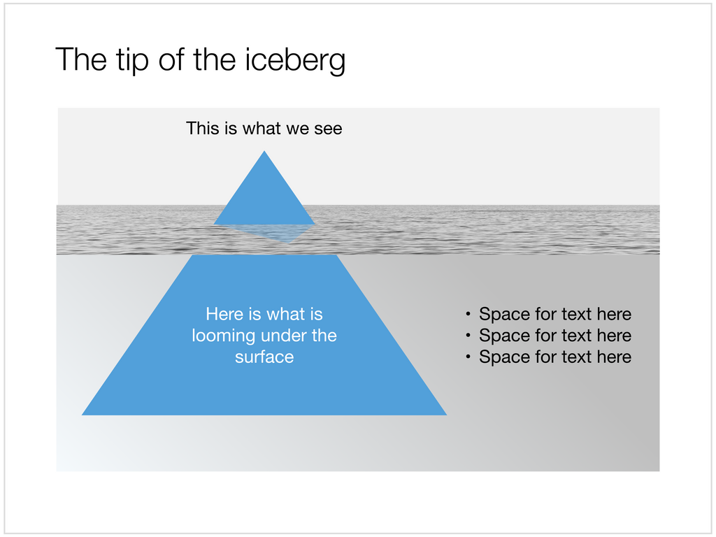 Tip of the iceberg in Apple Keynote
