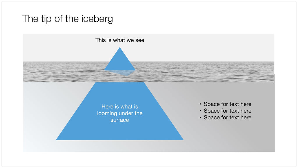 Tip of the iceberg in Apple Keynote