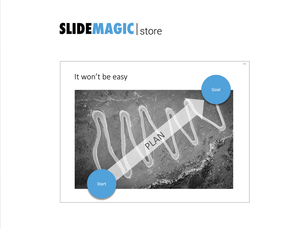 Winding road in PowerPoint
