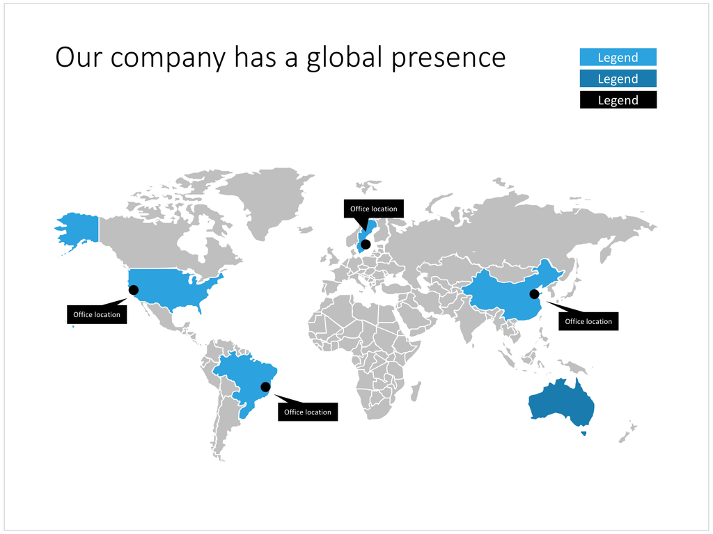 Editable world map in PowerPoint – SlideMagic