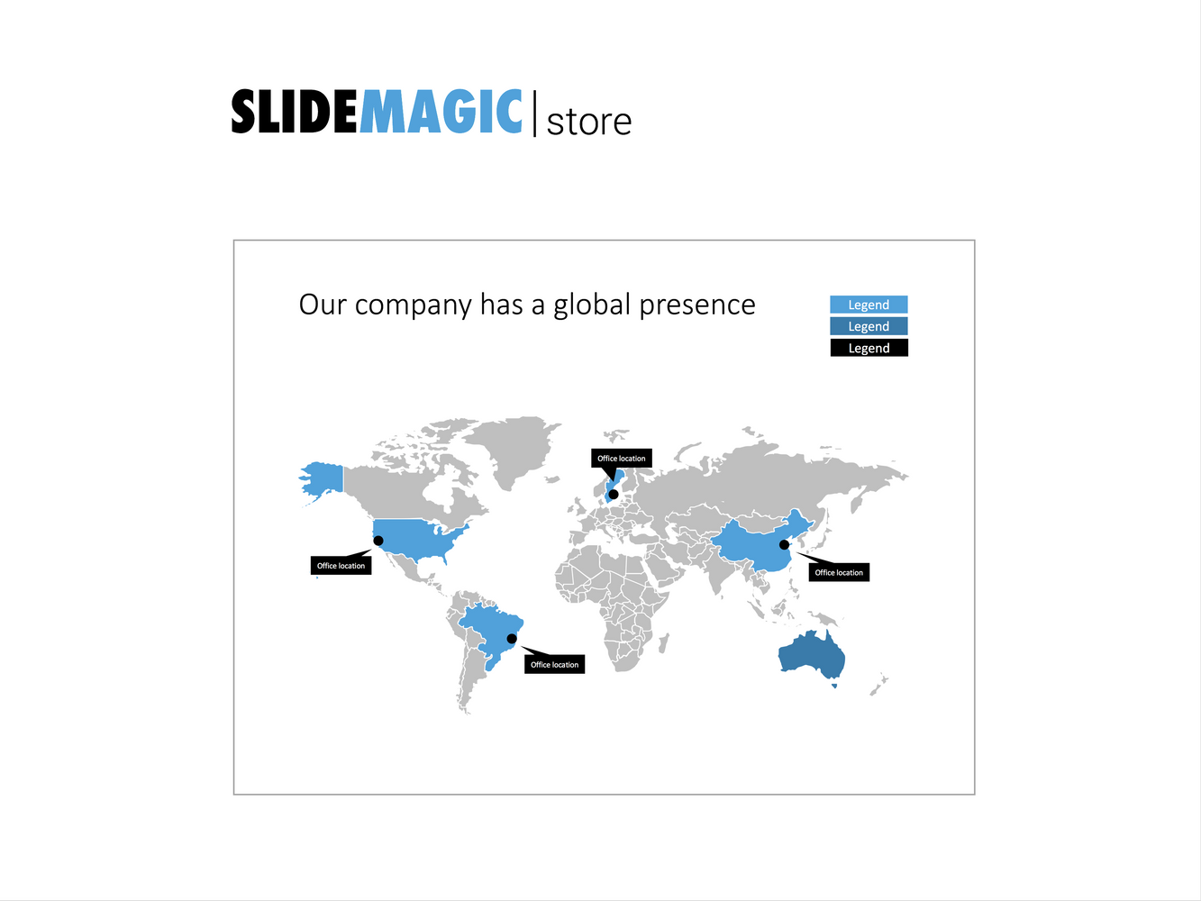 World map in PowerPoint